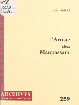 cover image of L'artiste chez Maupassant